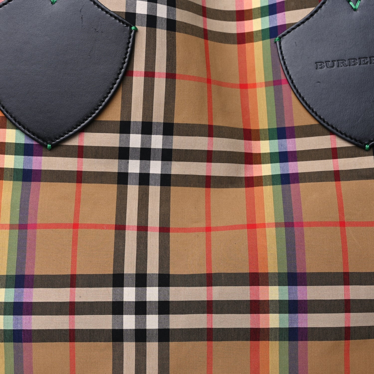Burberry Vintage Rainbow Check Extra Large The Giant Reversible Tote  Antique Yellow 3 of 8