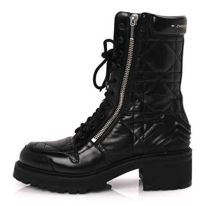 Christian Dior Calfskin Cannage D-Leader Ankle Boot 41 Black 1 of 8