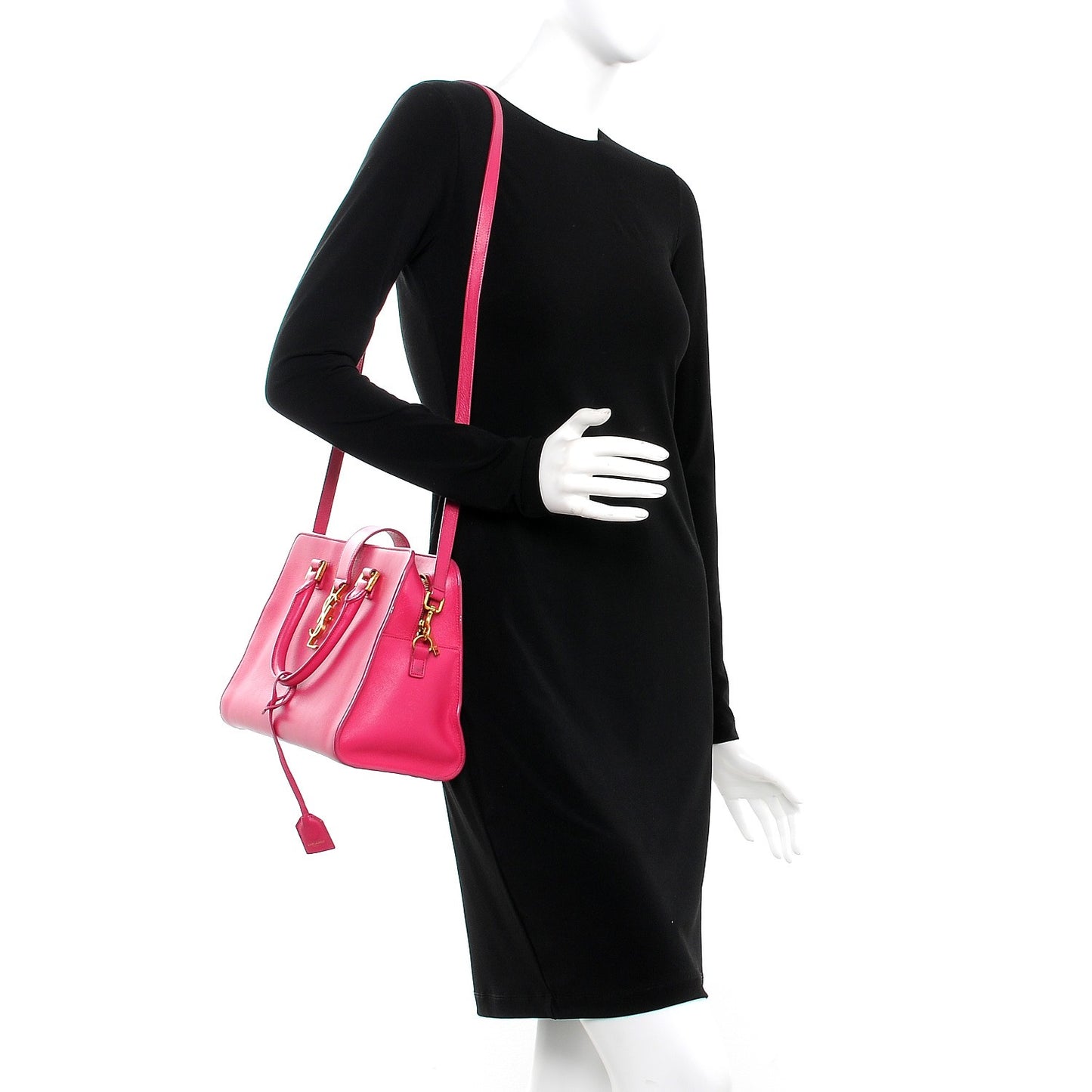 Smooth Calfskin Small Cabas Monogram Fuchsia