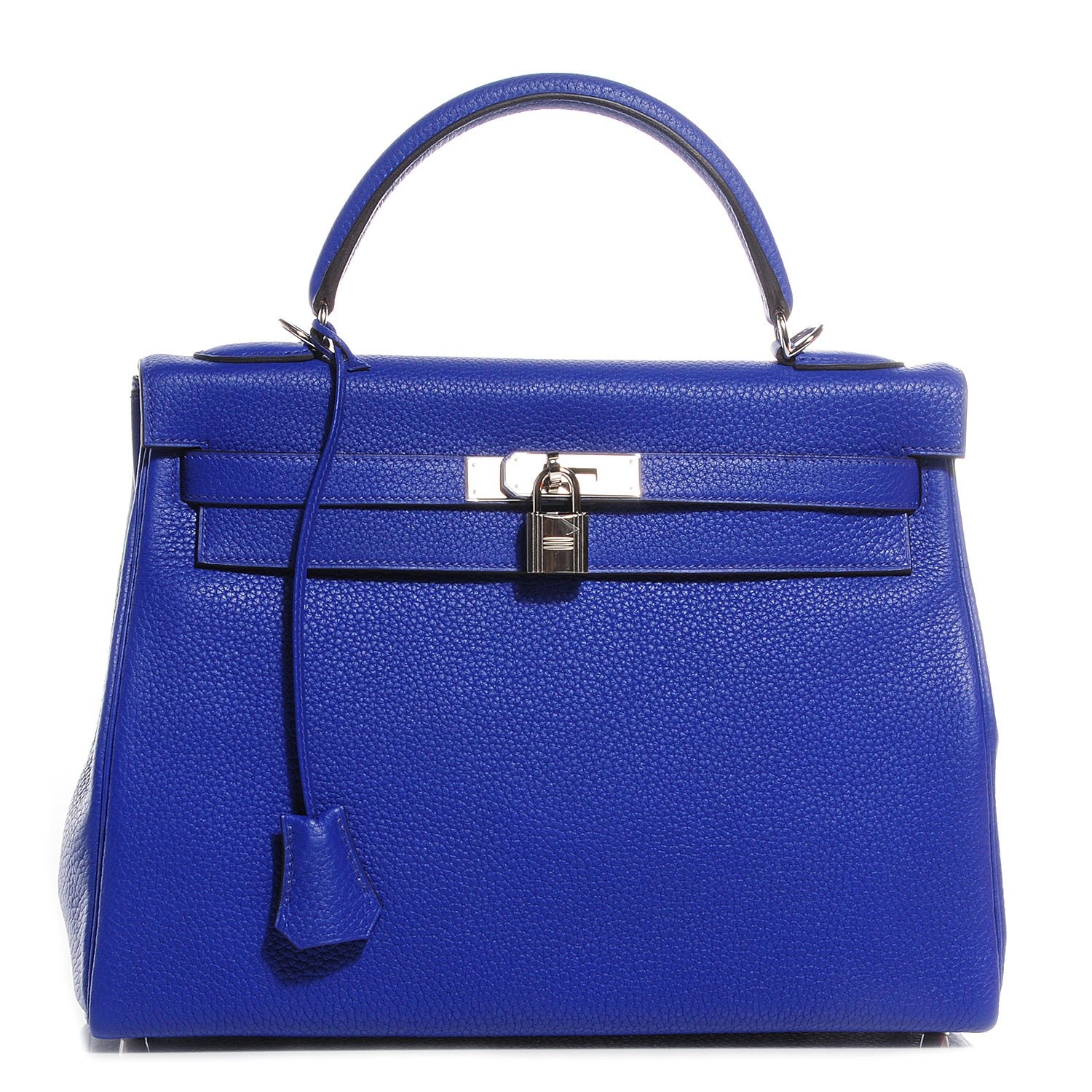 Hermes Taurillon Clemence Kelly Retourne 32 Bleu Electrique 1 of 24