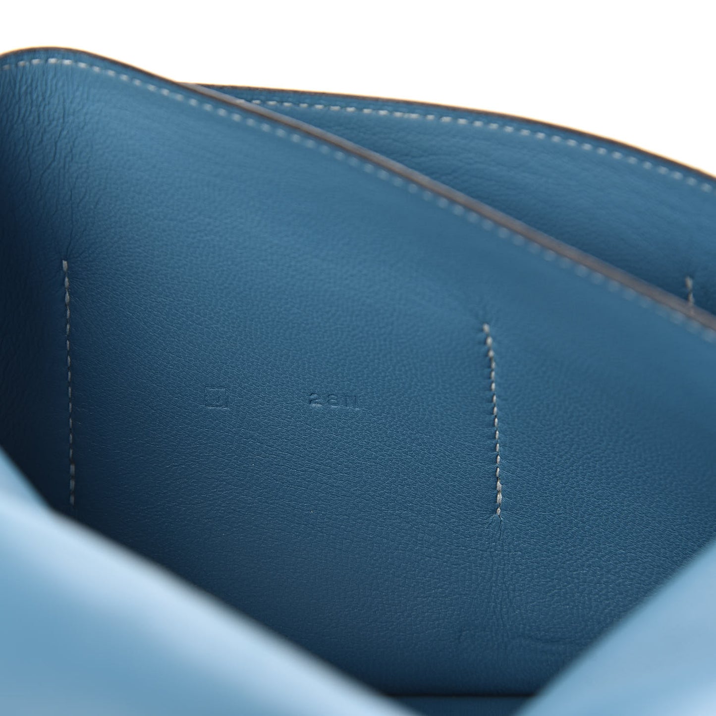 Togo Dogon Duo Wallet Blue Jean