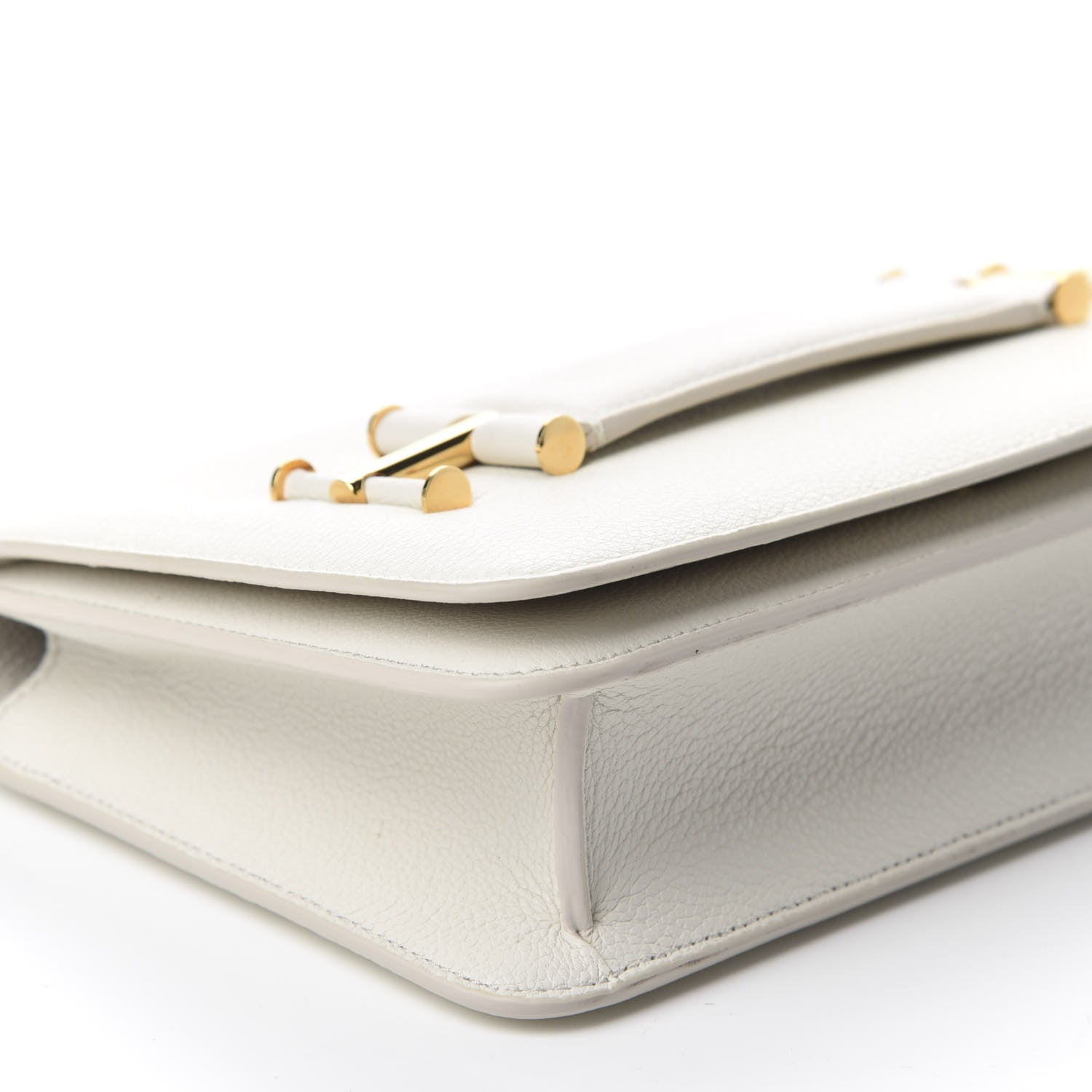 Tom Ford Grained Calfskin Small Tara Clutch White 6 of 9