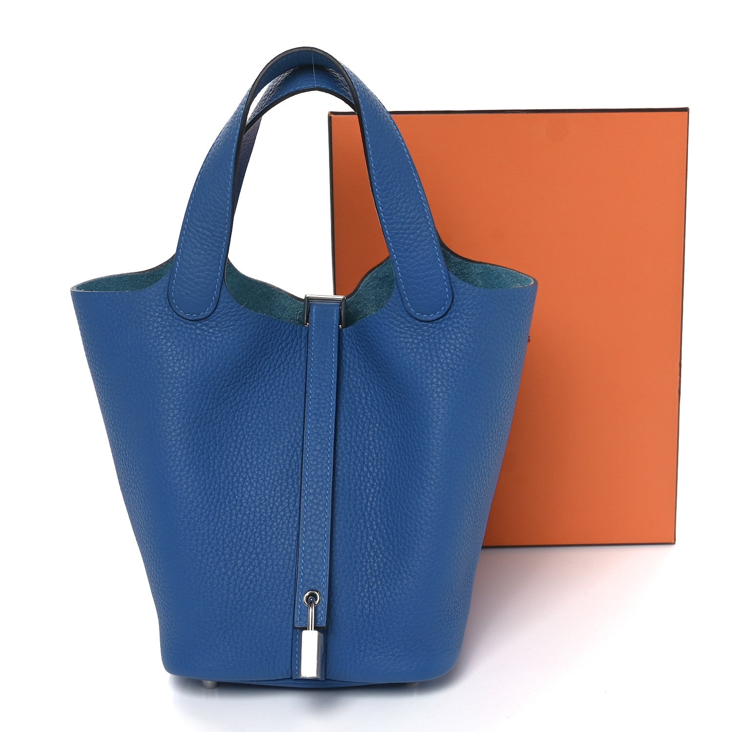 Hermes Taurillon Clemence Picotin Lock 18 PM Bleu Zanzibar 9 of 11