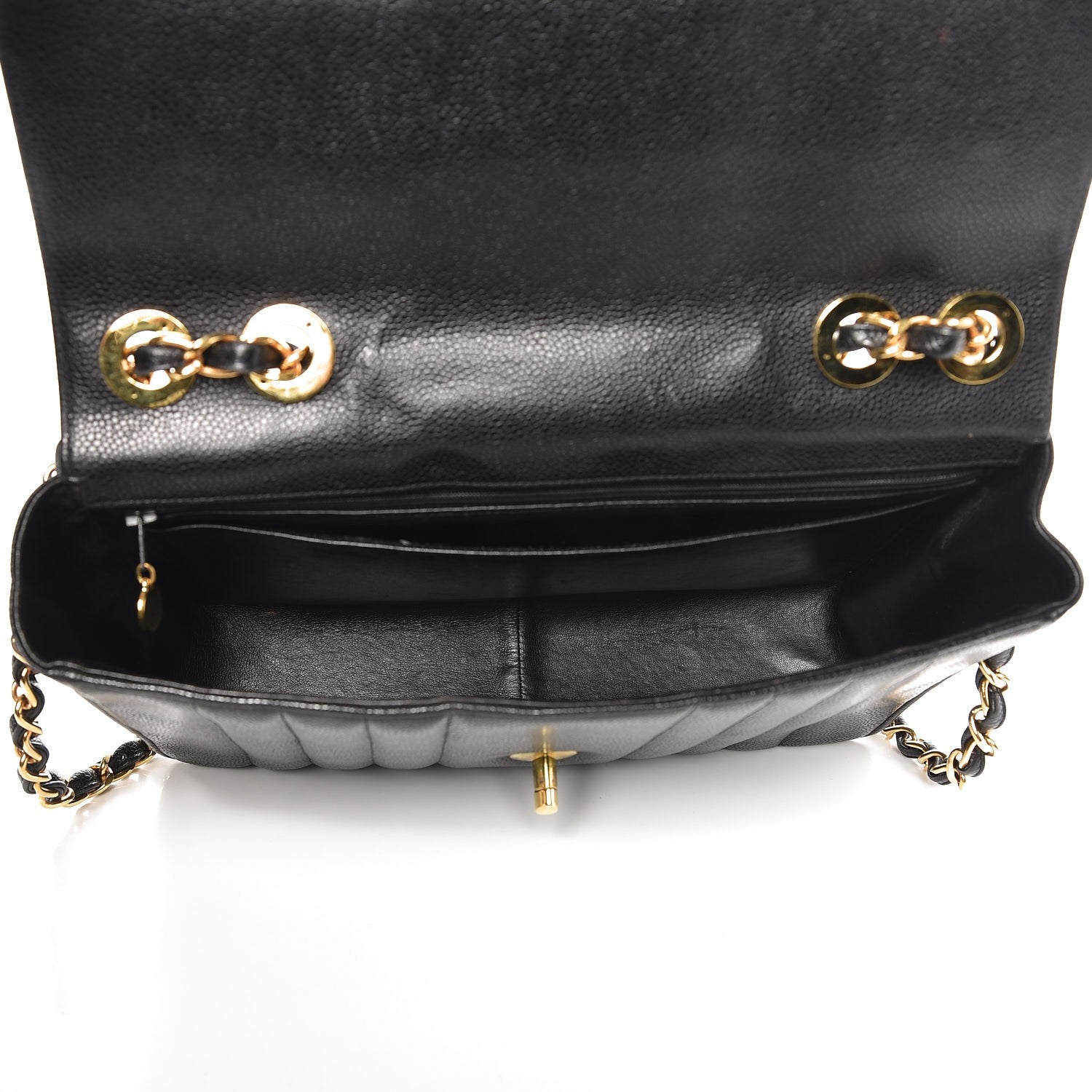 Chanel Caviar Vertical Quilted Jumbo Single Flap Black 5 of 11