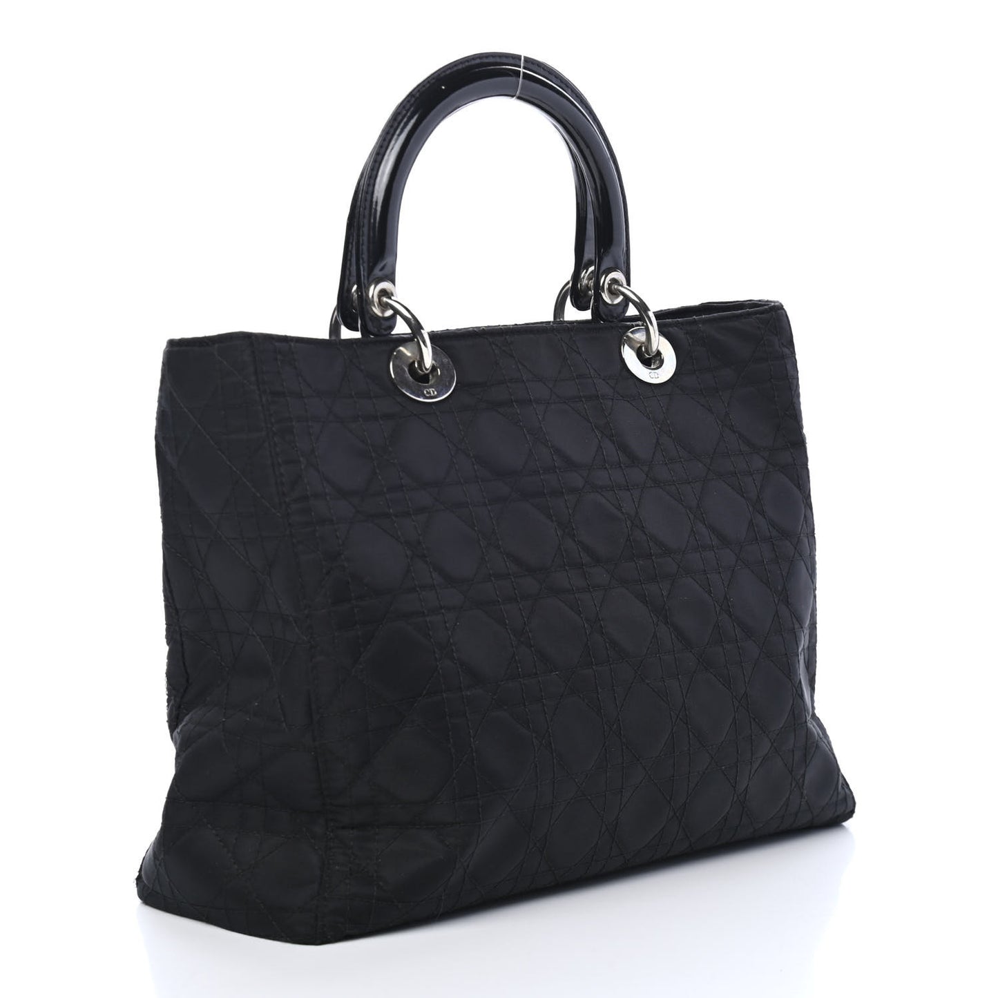 Nylon Cannage Large Lady Dior Black