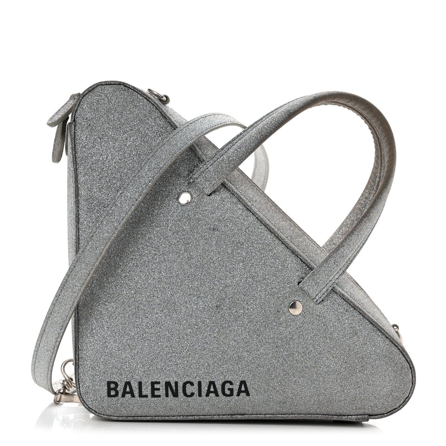 Balenciaga Glitter XS Triangle Duffle Argent Black 1 of 9