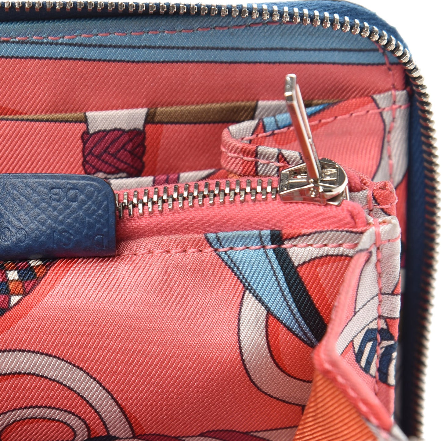 Epsom Silk'In Compact Wallet Deep Bleu