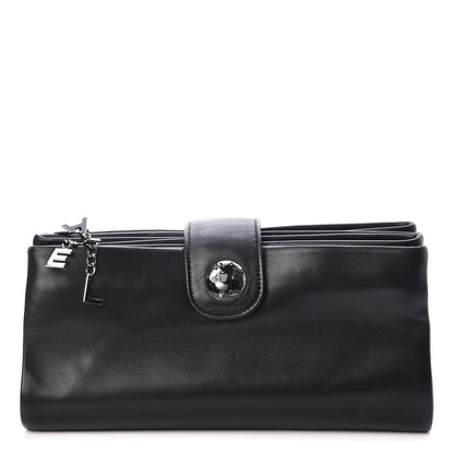 Chanel Lambskin Accordion Globe Clutch Black 1 of 8