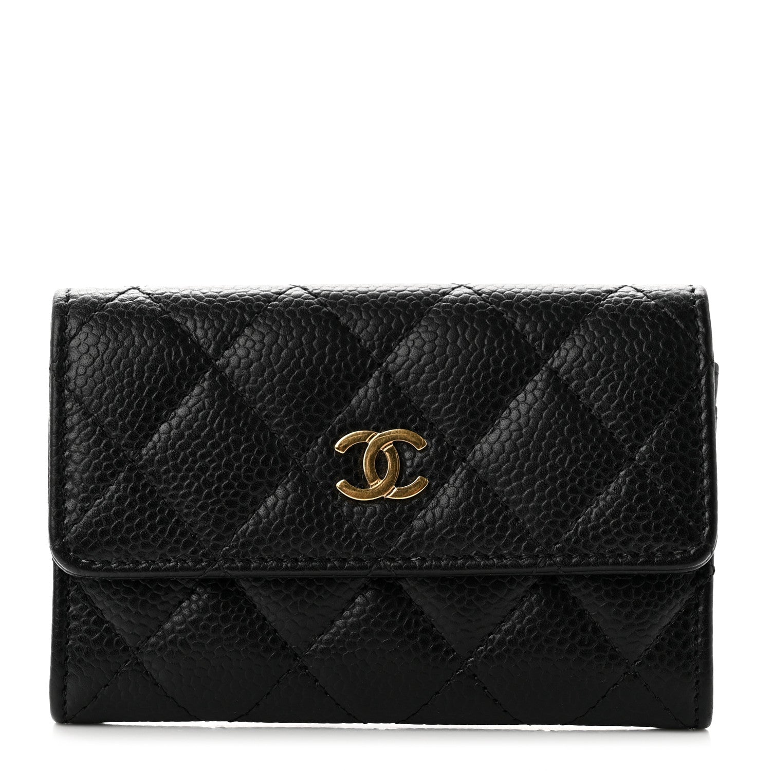 Chanel Caviar Quilted Flap Card Holder Black 1 of 9