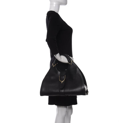 Gucci Calfskin Medium Stirrup Top Handle Bag Black 2 of 13
