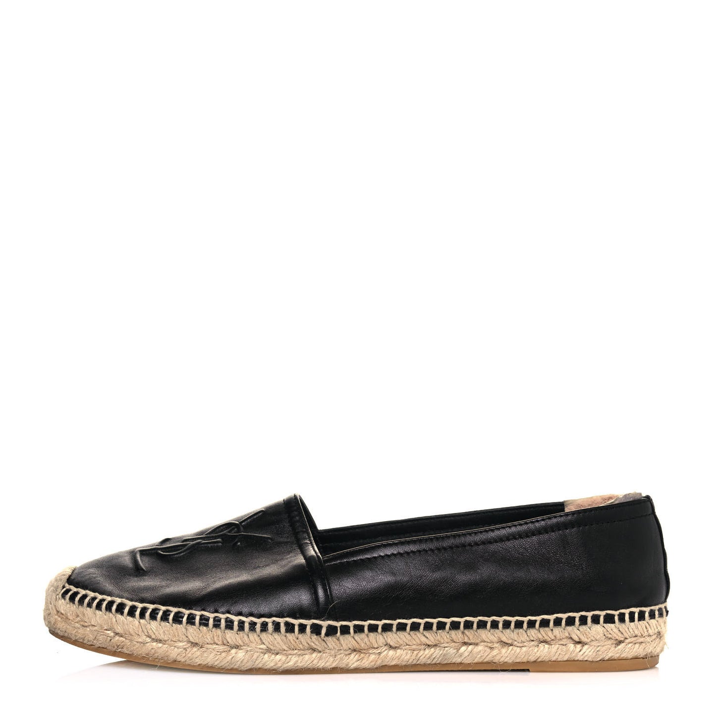 Lambskin Monogram Espadrilles 38 Black