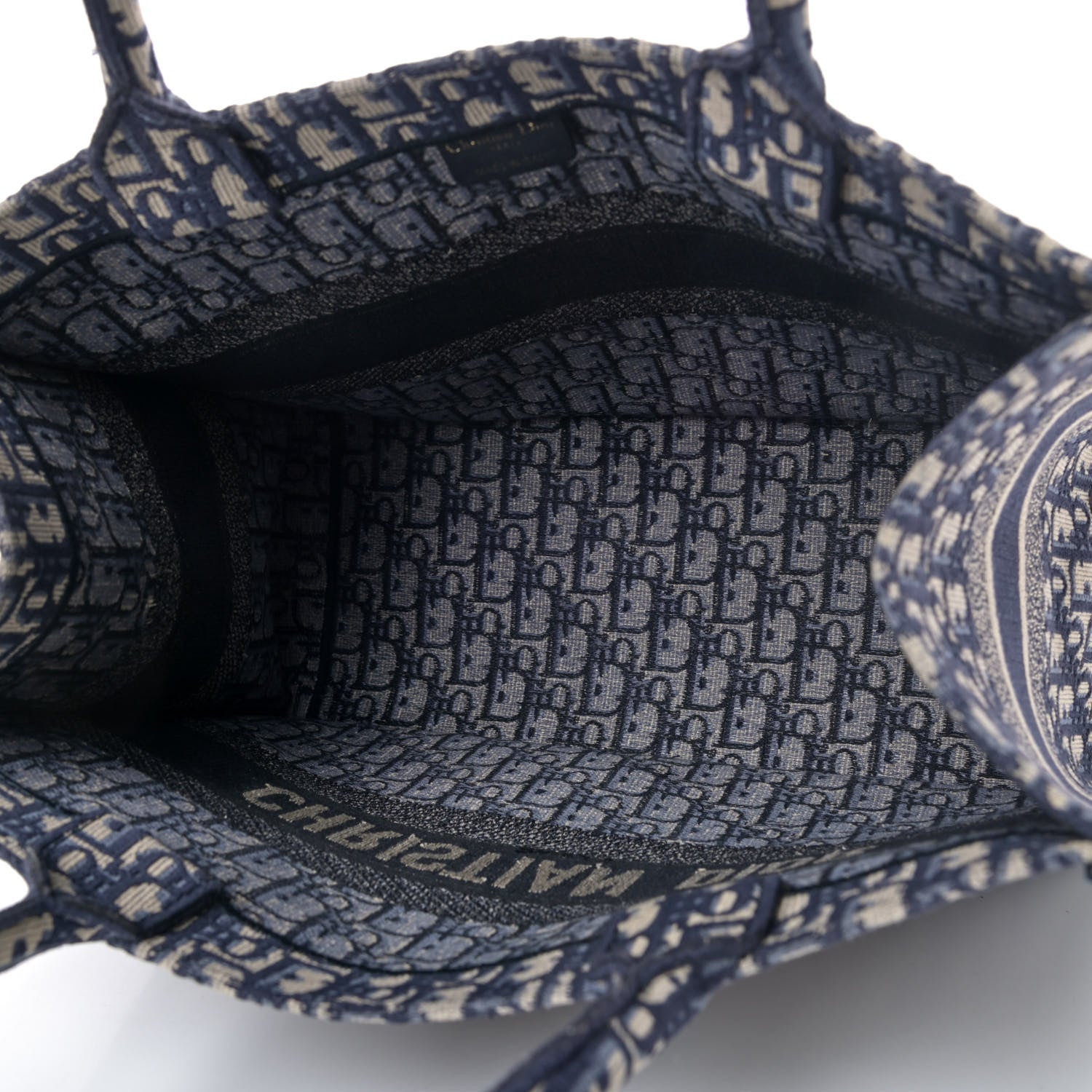 Christian Dior Oblique Medium Book Tote Blue Multicolor 4 of 4