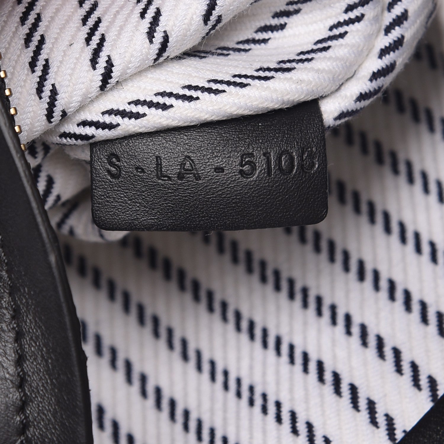 Celine Cotton Canvas Striped Medium Phantom Luggage White Navy 8 of 8