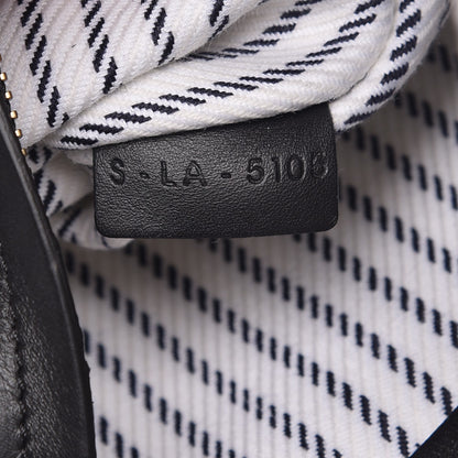 Celine Cotton Canvas Striped Medium Phantom Luggage White Navy 8 of 8