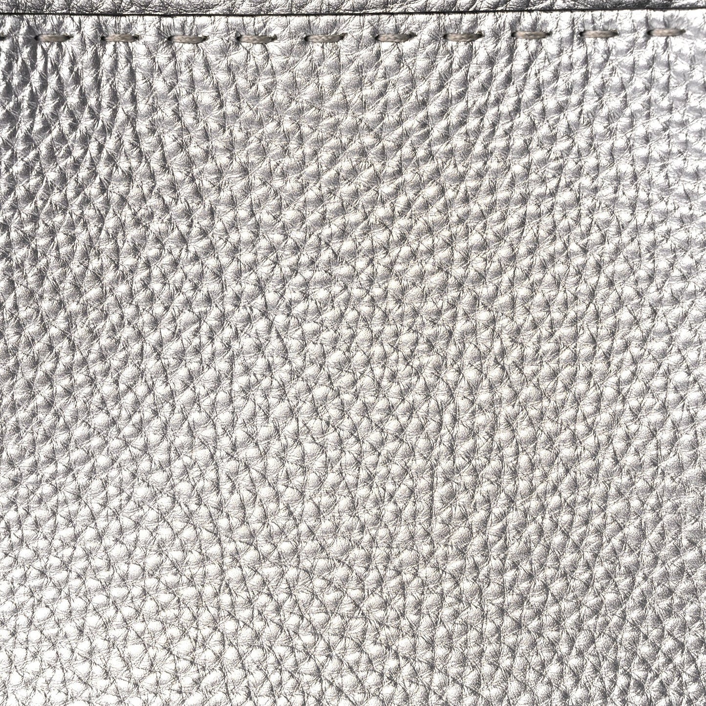 Cuoio Romano Lux Selleria Medium Peekaboo Iconic Satchel Argento