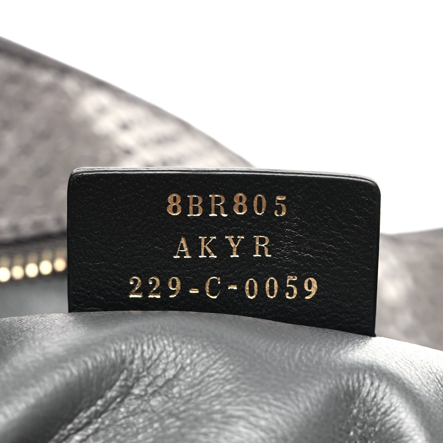Fendi Snakeskin O'Lock Zipper Black 6 of 11
