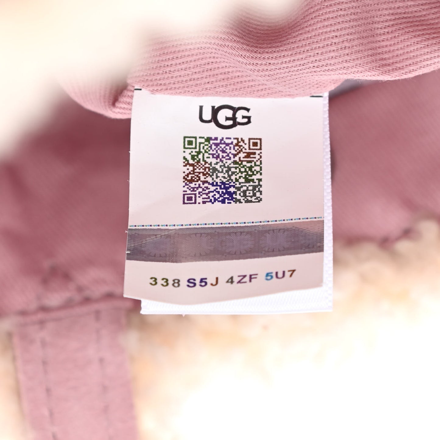 X UGG Suede Shearling Small Shopping Bag Pink