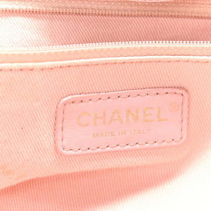 Chanel Straw Lurex Medium Deauville Tote Pink 6 of 13