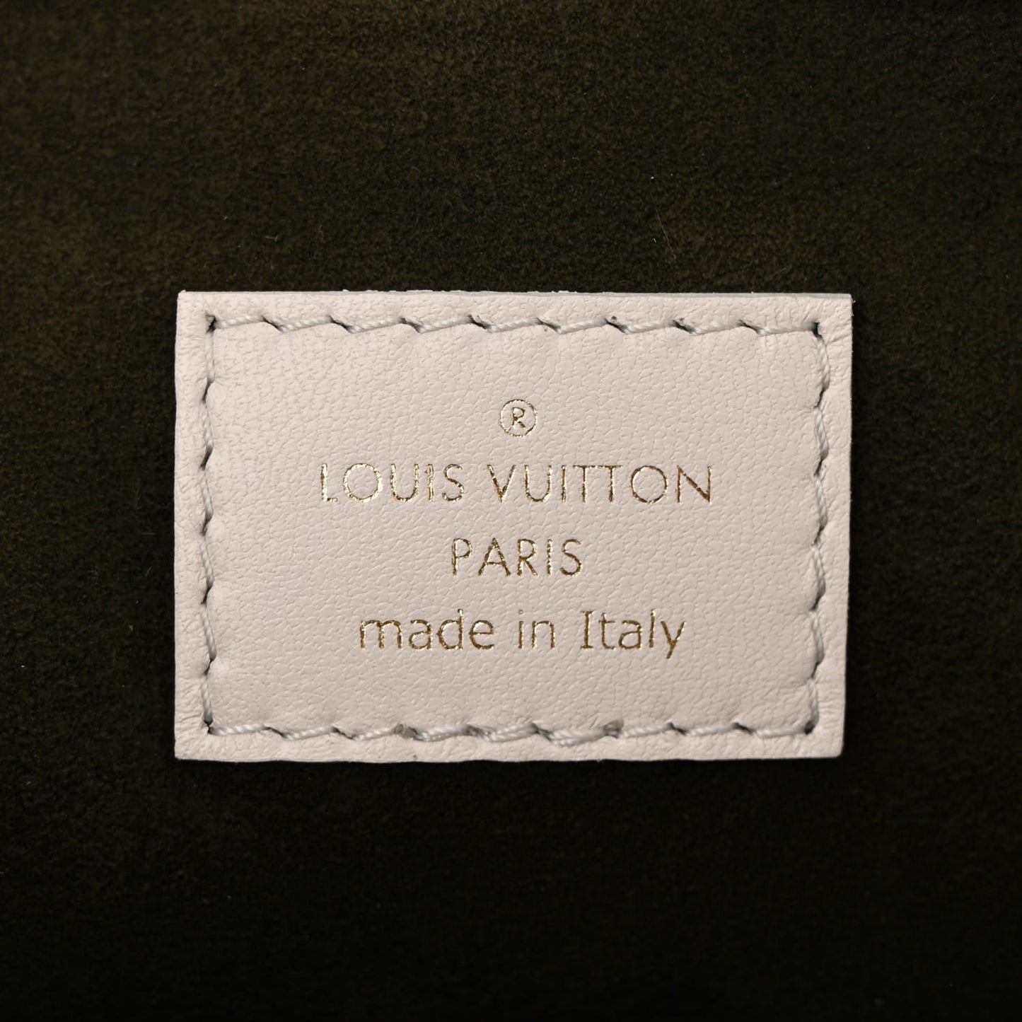 Lambskin Embossed Monogram Coussin PM Beige Cream