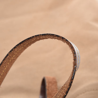 Prada Canvas Calfskin Trim Tote Brown 6 of 6