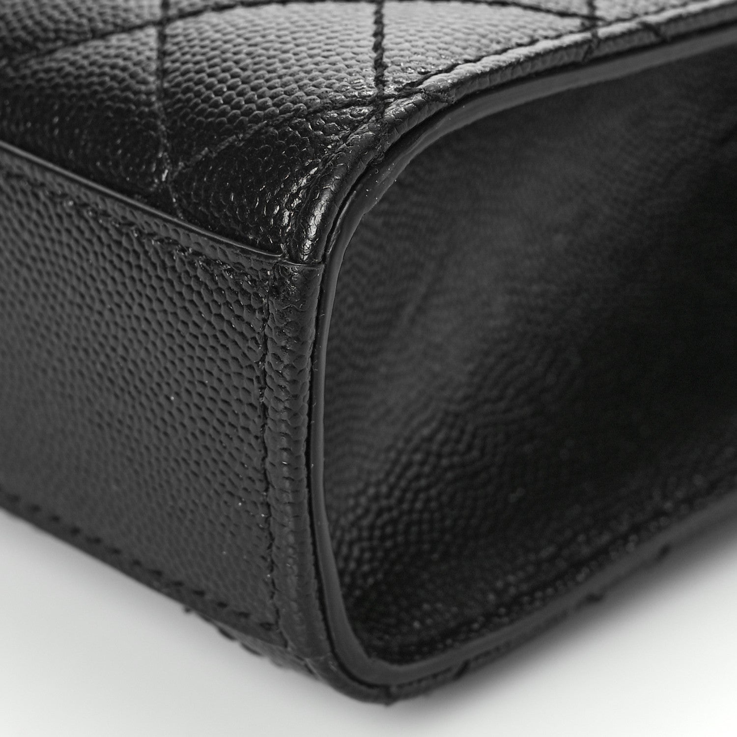 Saint Laurent Grain De Poudre Textured Mixed Matelasse Triquilt Medium Monogram Monochrome Satchel Black 7 of 8