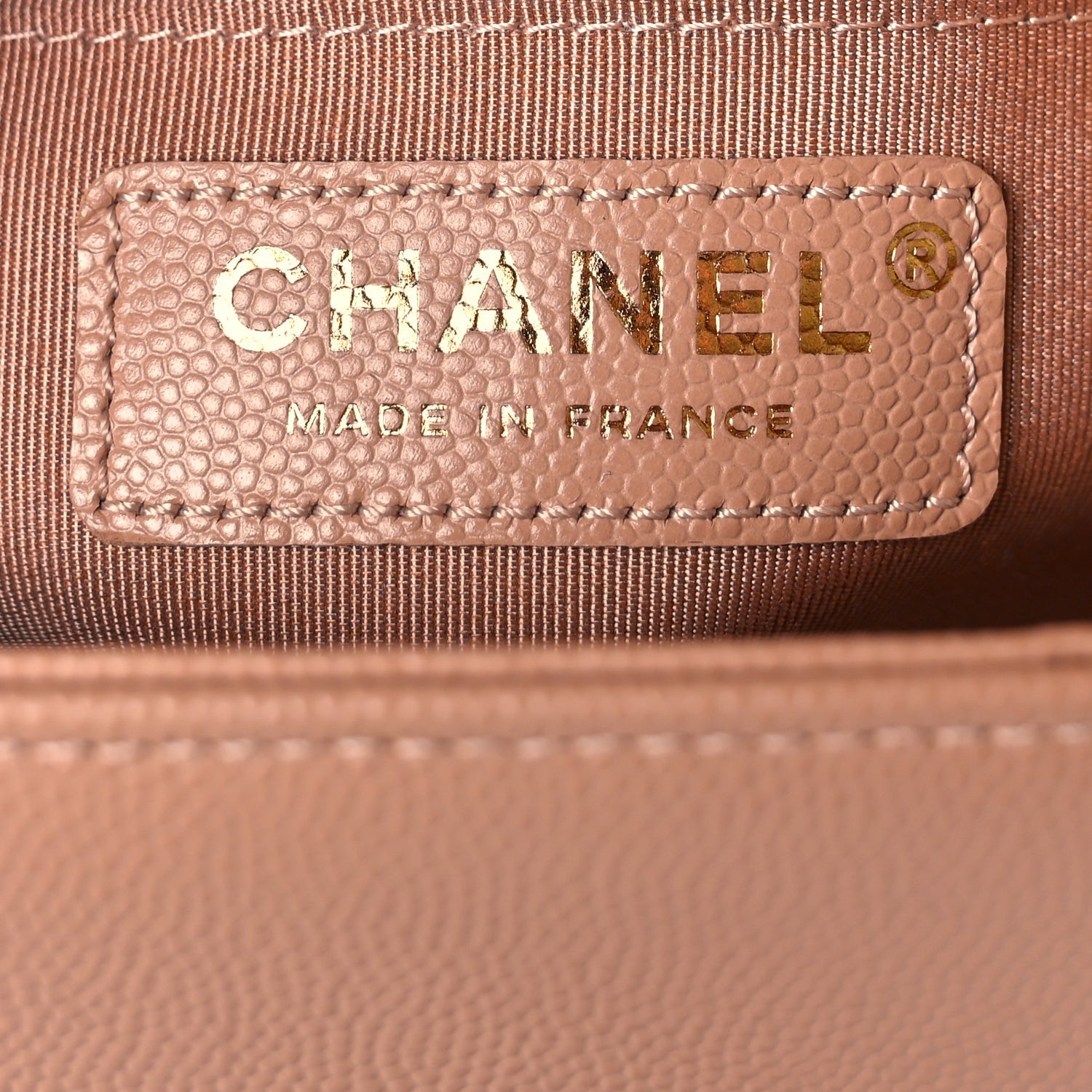 Chanel Caviar Quilted Medium Boy Flap Beige 5 of 10