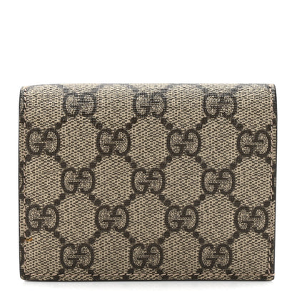 Gucci GG Supreme Monogram Card Case Beige 1 of 7