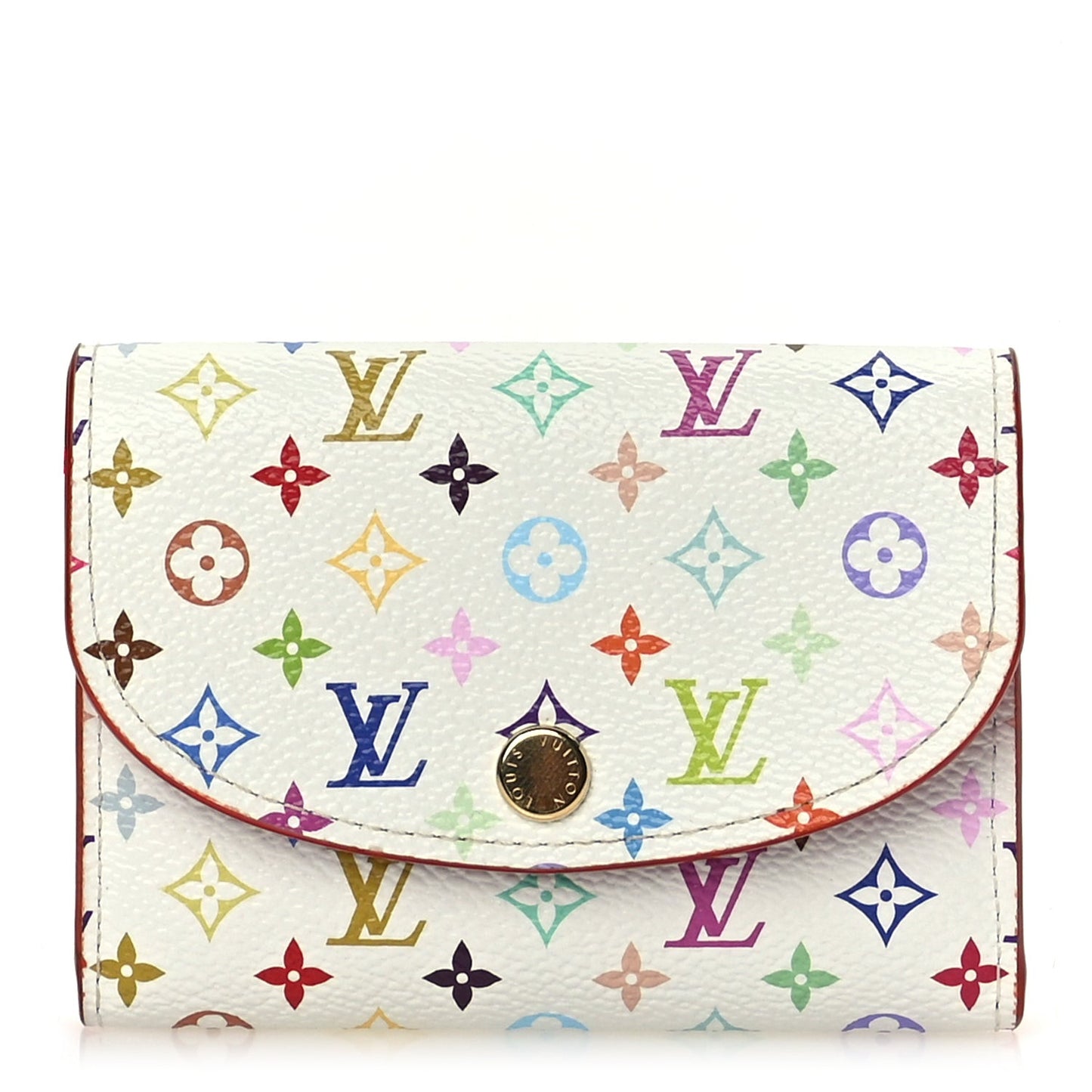 LV X TM Monogram Multicolor Rosalie Coin Purse White Kawaii Pink