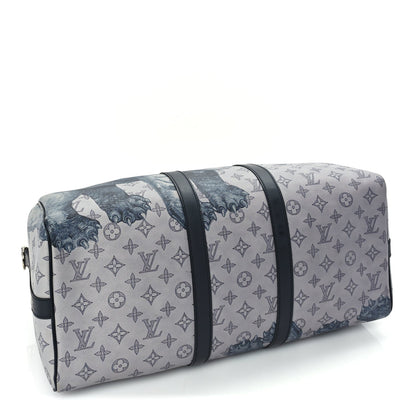 Louis Vuitton Savane Monogram Elephant Chapman Keepall Bandouliere 45 Dune 3 of 8