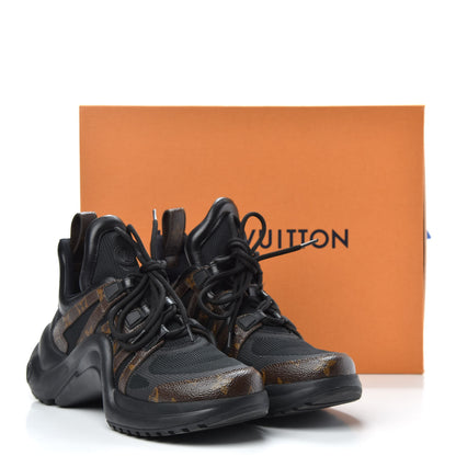 Louis Vuitton Calfskin Patent Monogram LV Archlight Sneakers 40 Black 9 of 9