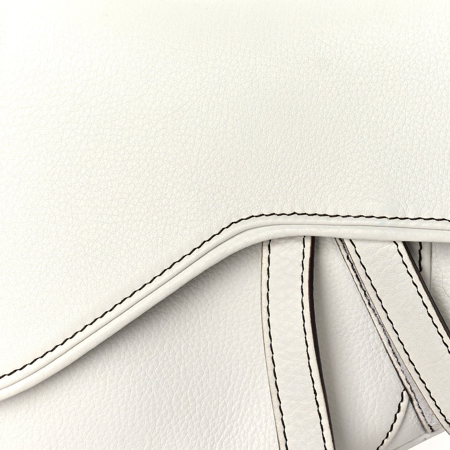 Christian Dior Calfskin Saddle Bag White 6 of 8