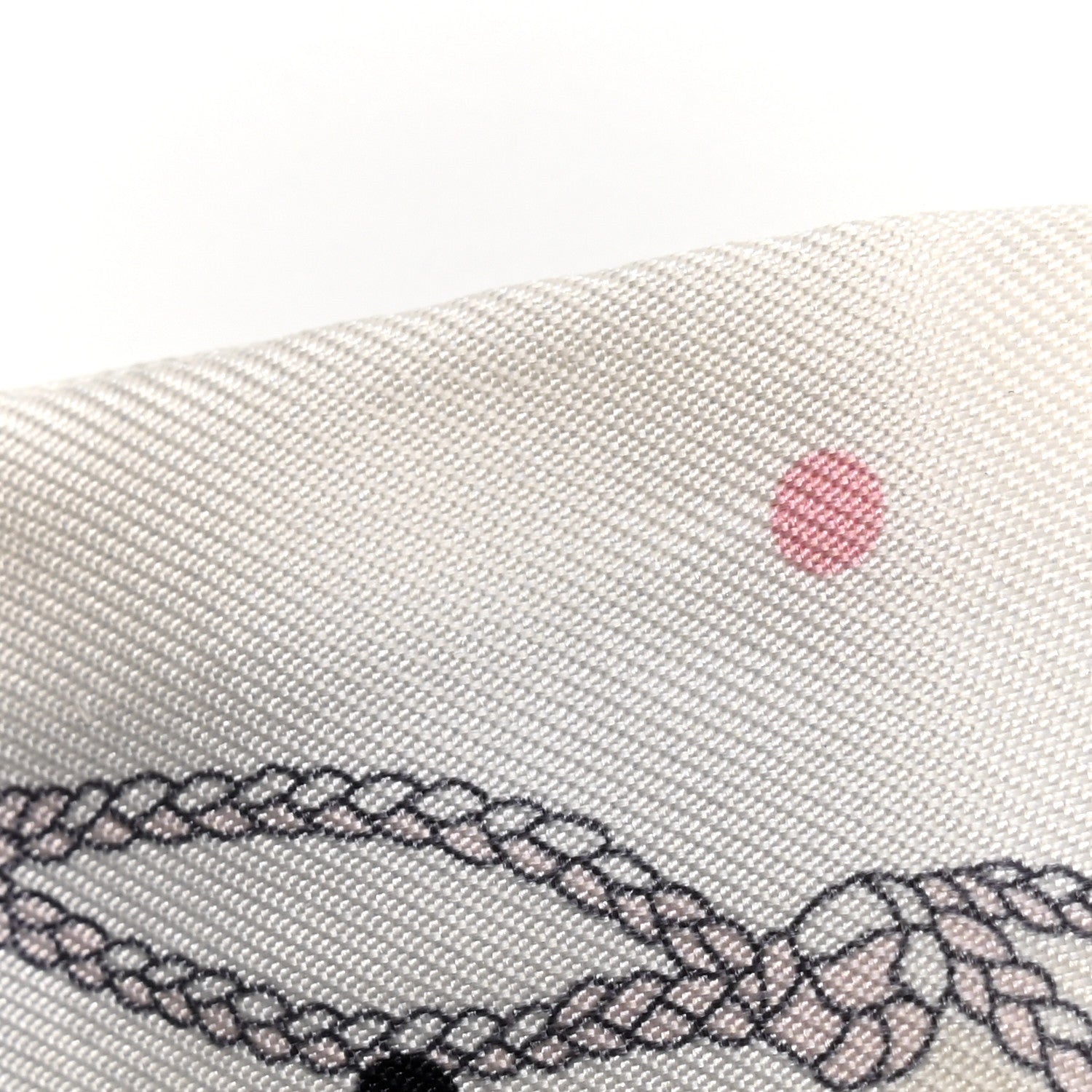 Hermes Silk Les Cles A Pois Twilly White Gris Acier 5 of 5
