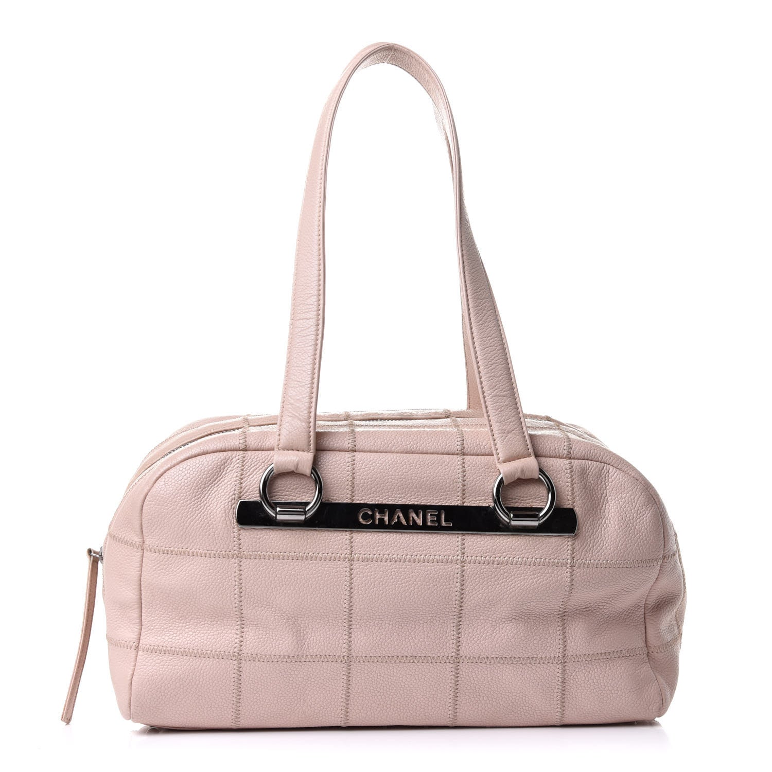 Chanel Caviar Square Stitched Bowler Pink 1 of 11