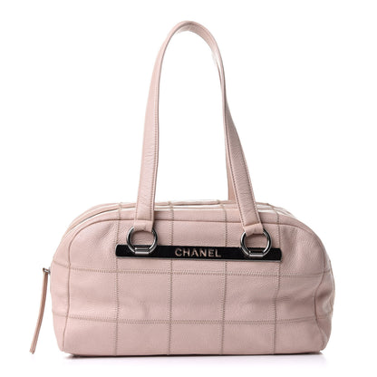 Chanel Caviar Square Stitched Bowler Pink 1 of 11