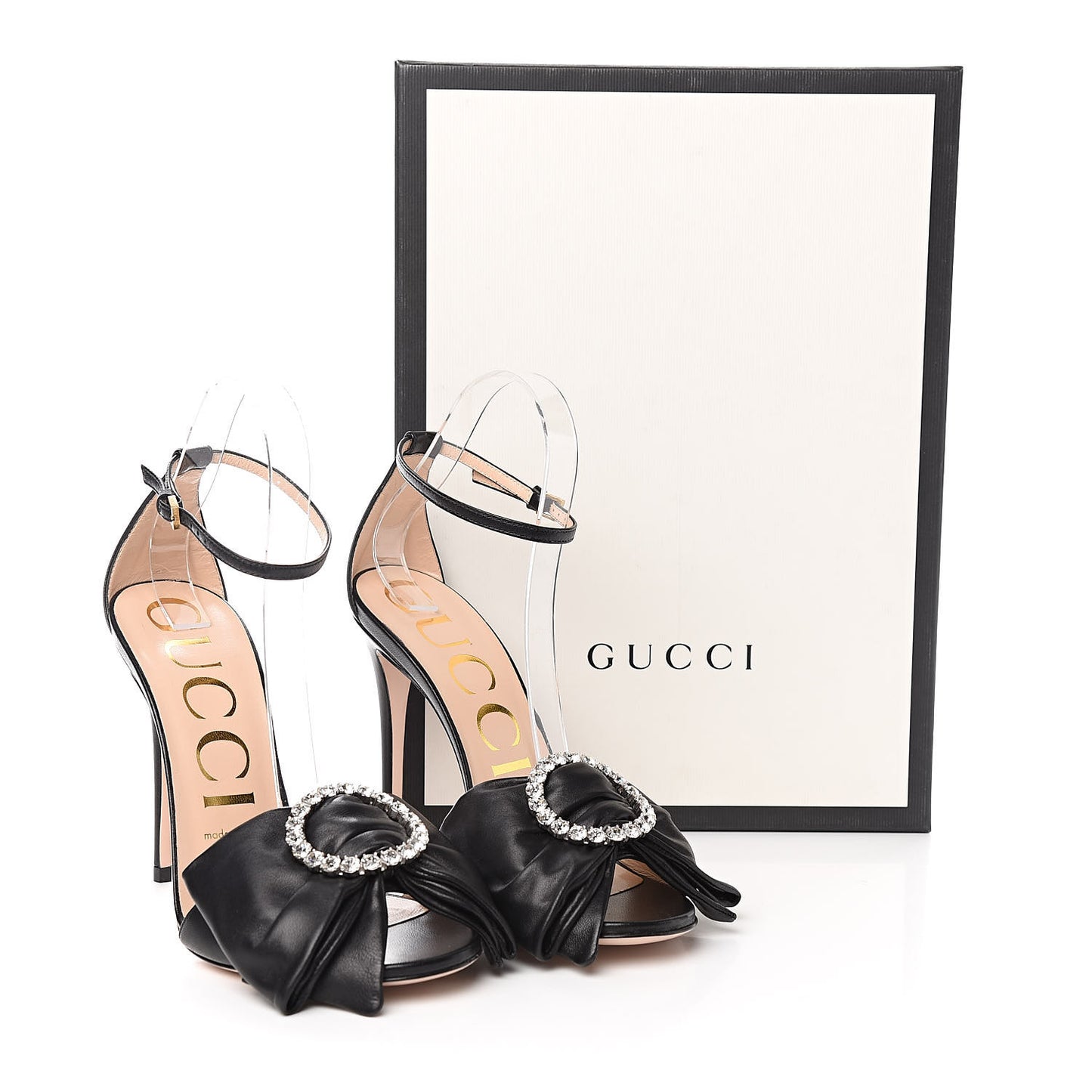 Nappa Ilse Pleated Bow Sandals 37 Black