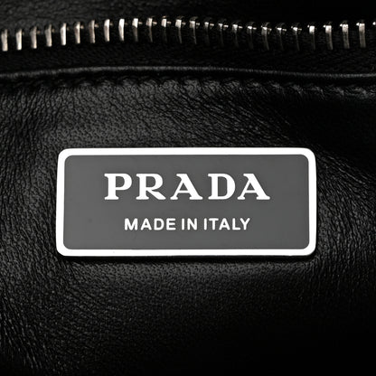 Prada Nappa Antique Rosette Flower Mini Tote Bag Black 6 of 10