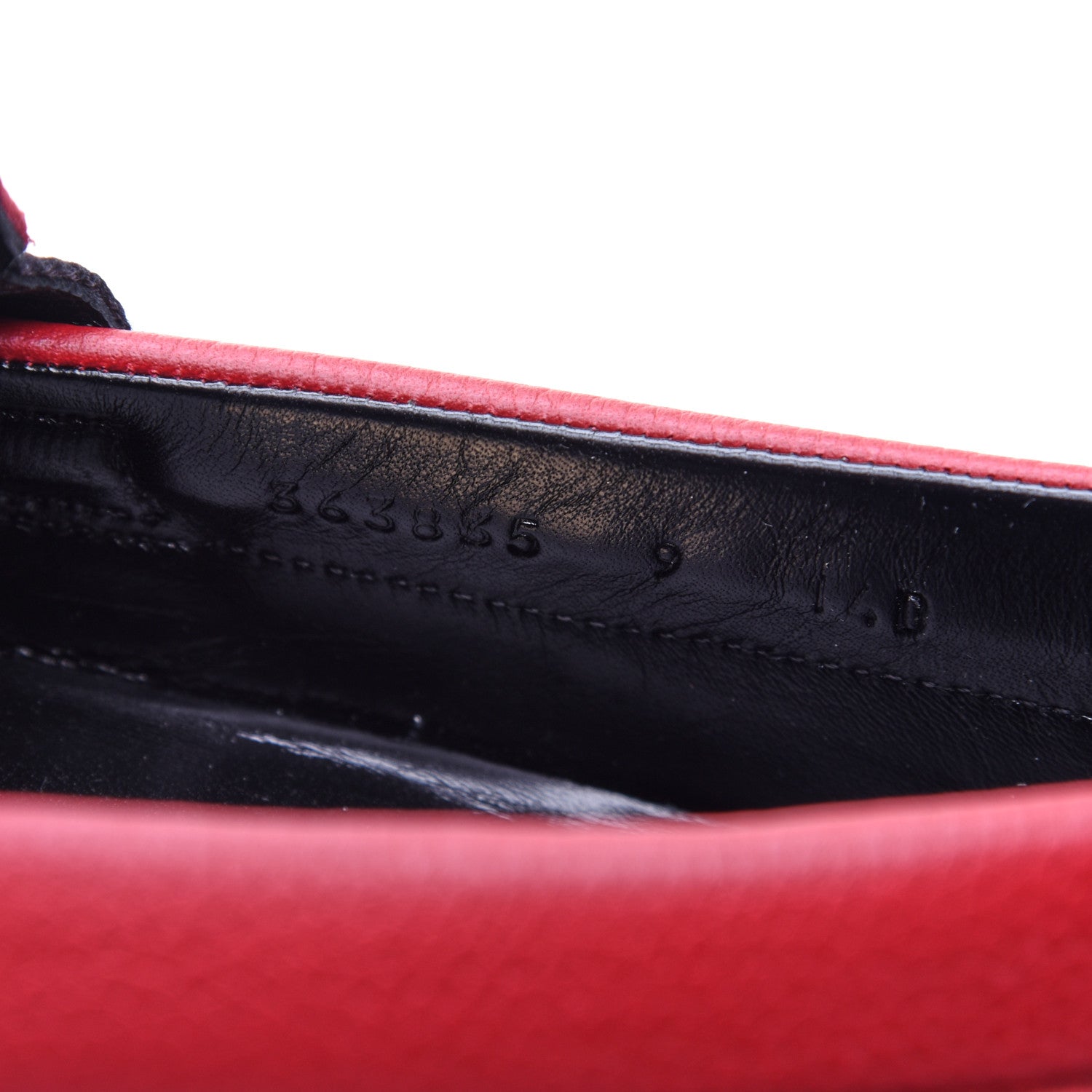 Gucci Calfskin Web Mens Driver Loafers 9 Red 8 of 13