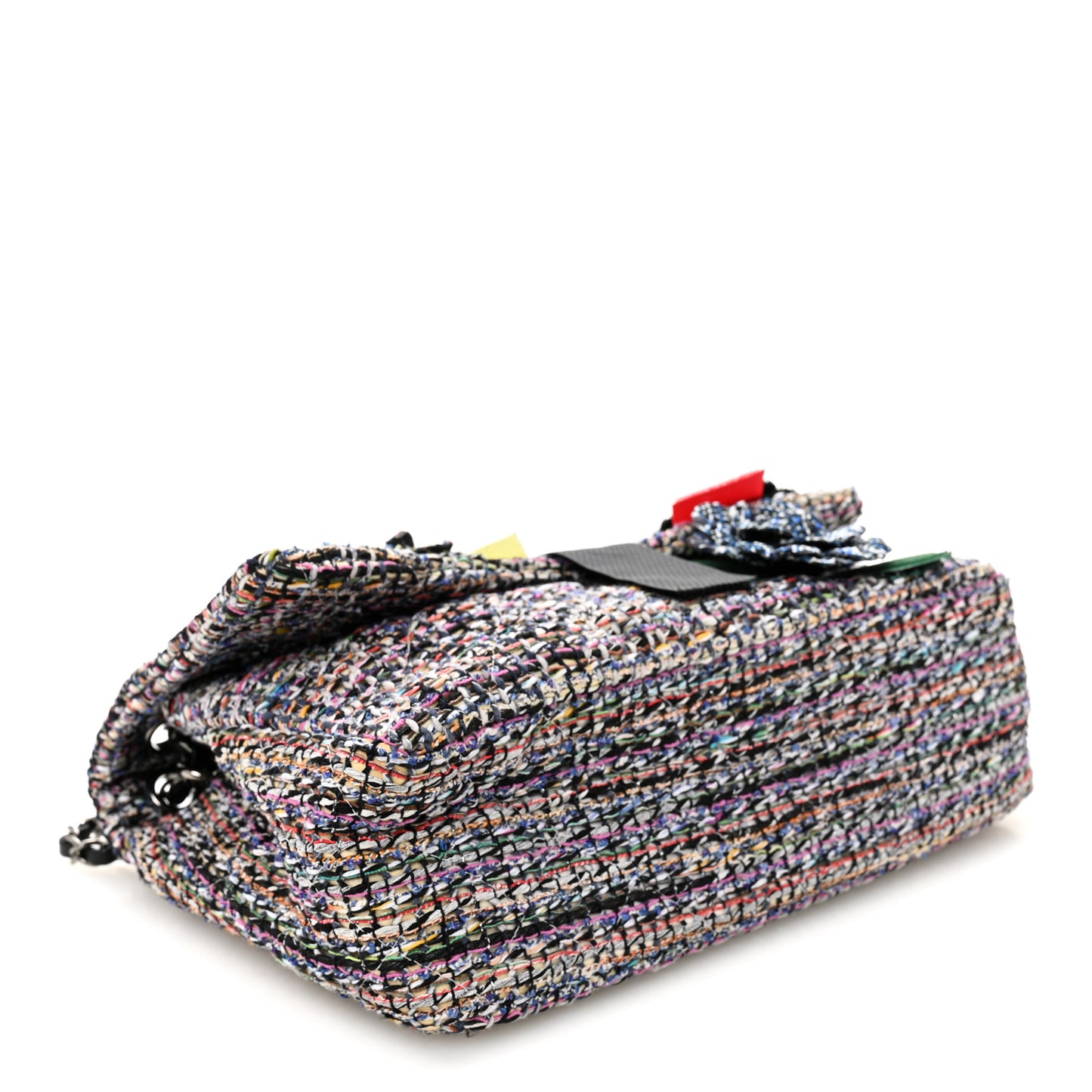 Tweed Camellia Flap Bag Multicolor