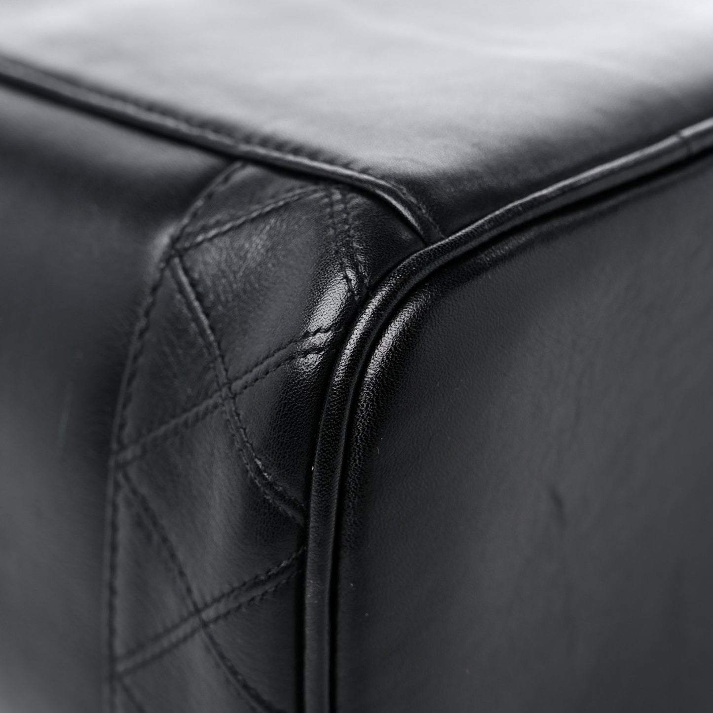 Lambskin Vanity Cosmetic Case Black