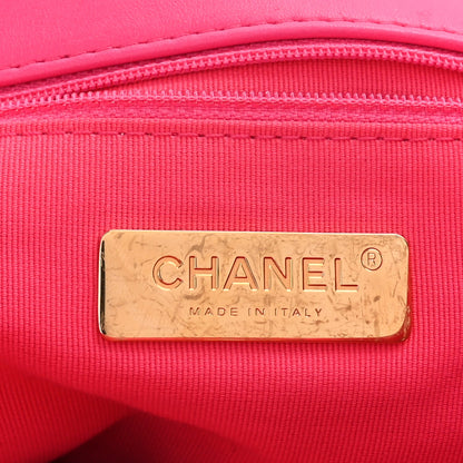 Chanel Lambskin Quilted  19 Backpack  Dark Pink 5 of 8
