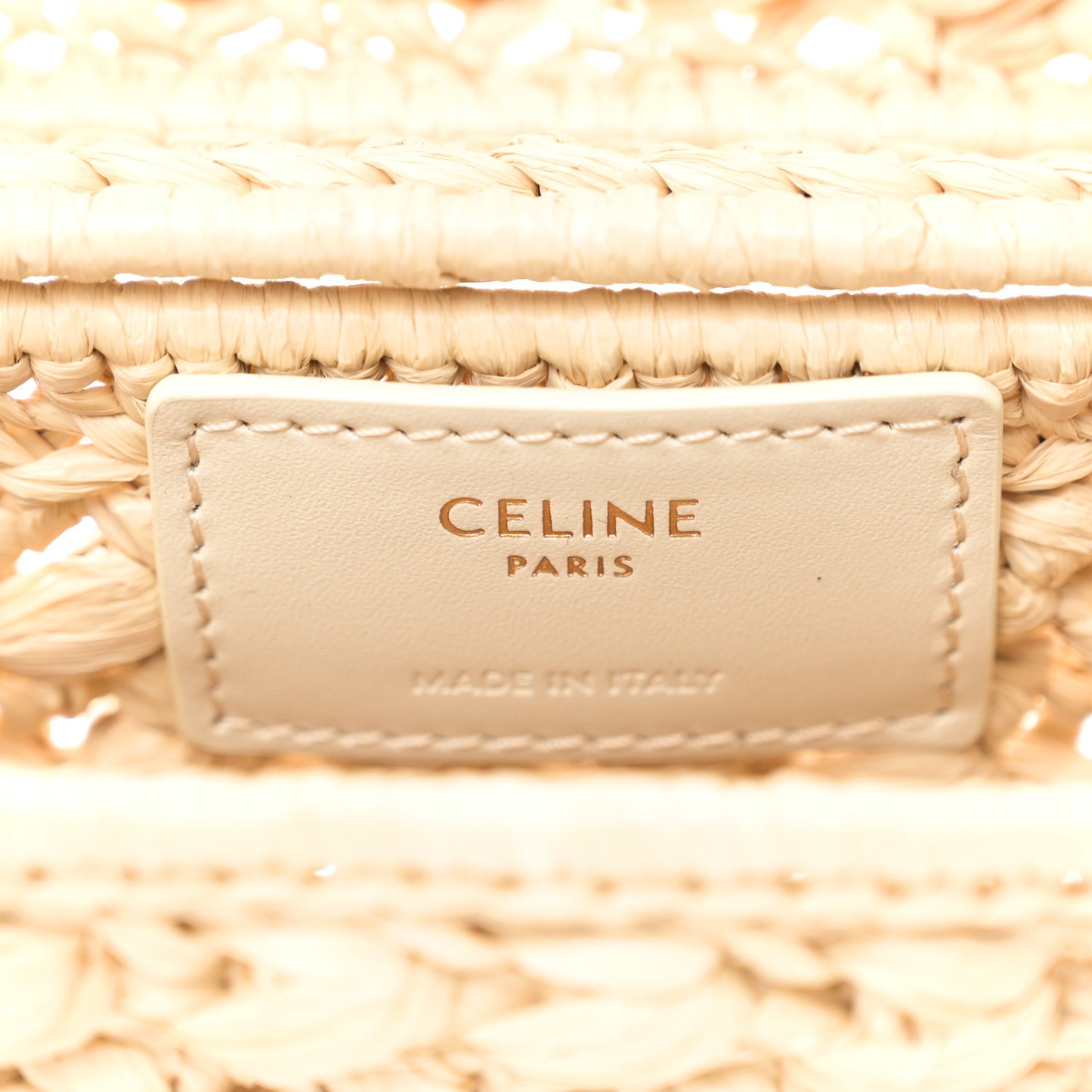 Raffia Effect Claude Chain Shoulder Bag Natural