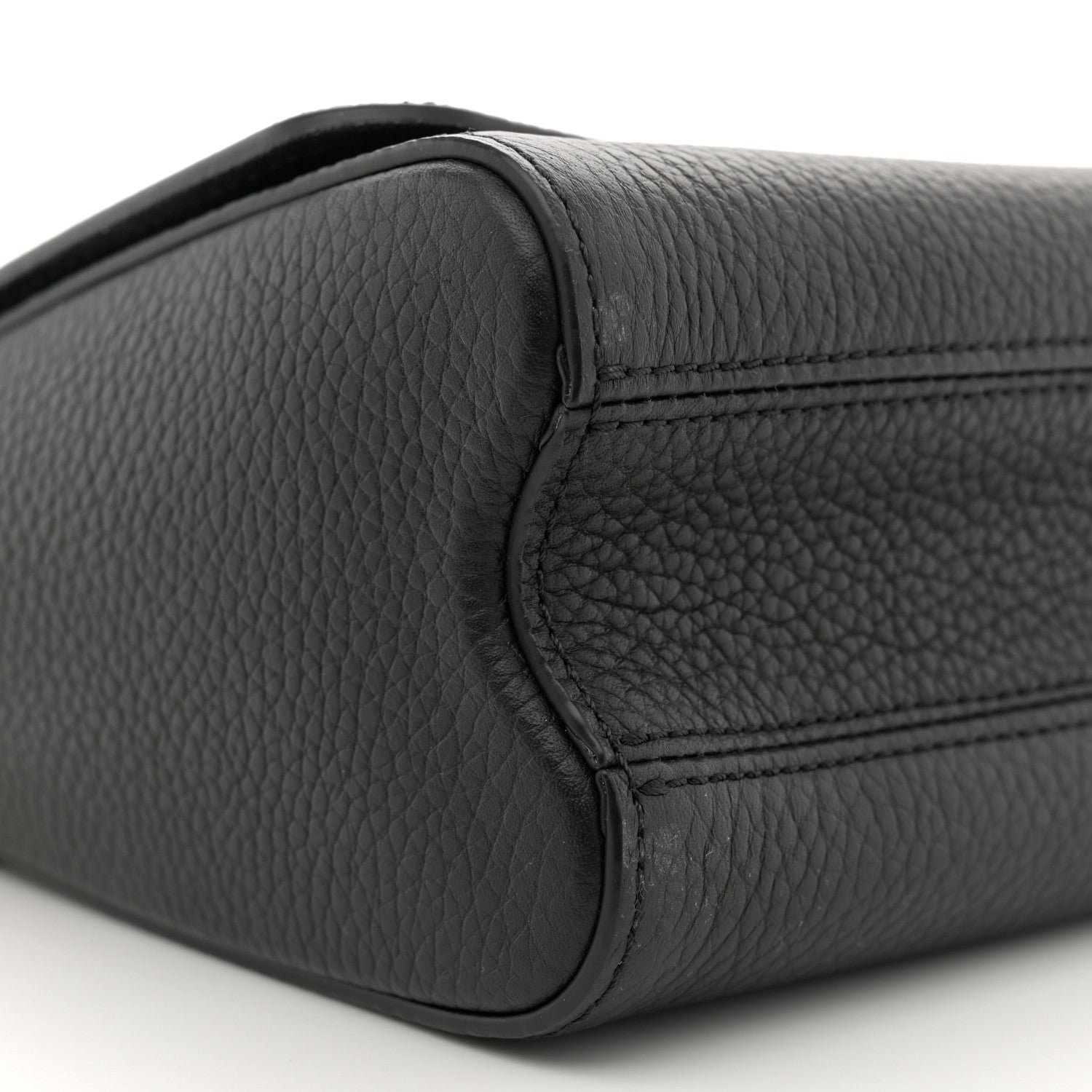 Louis Vuitton Taurillon Smooth Calfskin Scrunchie Twist One Handle MM Black 9 of 11