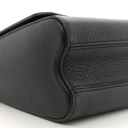 Louis Vuitton Taurillon Smooth Calfskin Scrunchie Twist One Handle MM Black 9 of 11