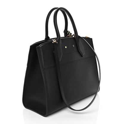 Louis Vuitton Taurillon City Steamer MM Black 2 of 9