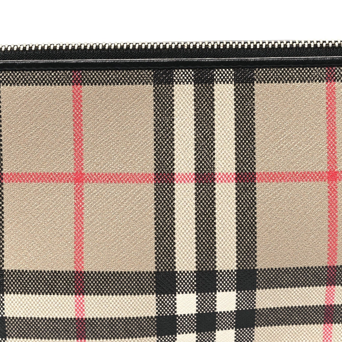 Vintage Check Calfskin Olympia Slim Pouch Archive Beige