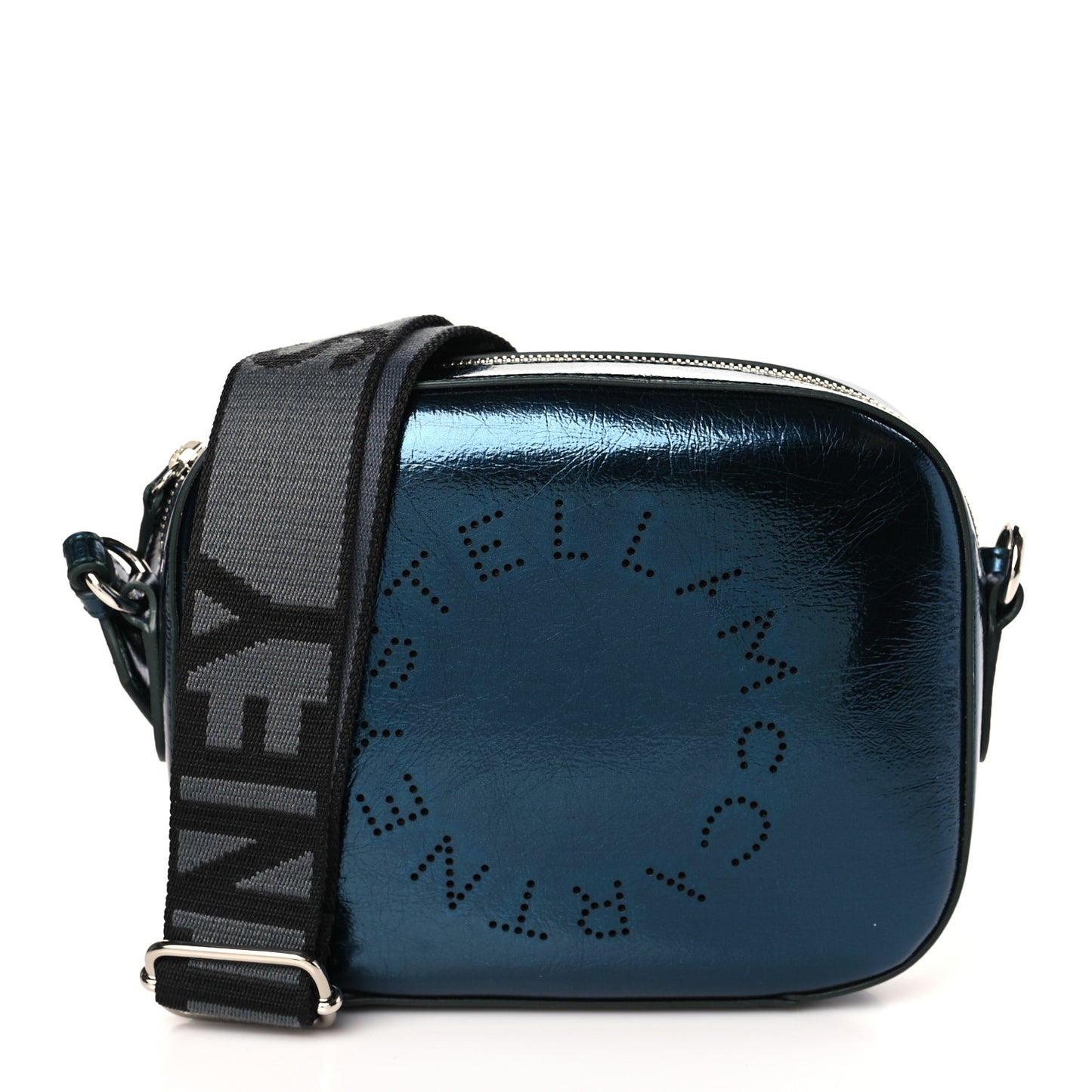 Metallic Eco Alter Nappa Mini Camera Bag Peacock Blue