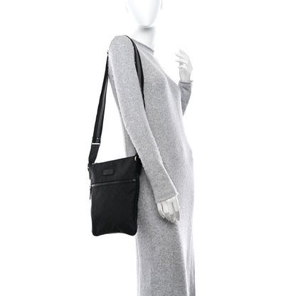 Gucci Nylon Monogram Small Flat Messenger Bag Black 2 of 10