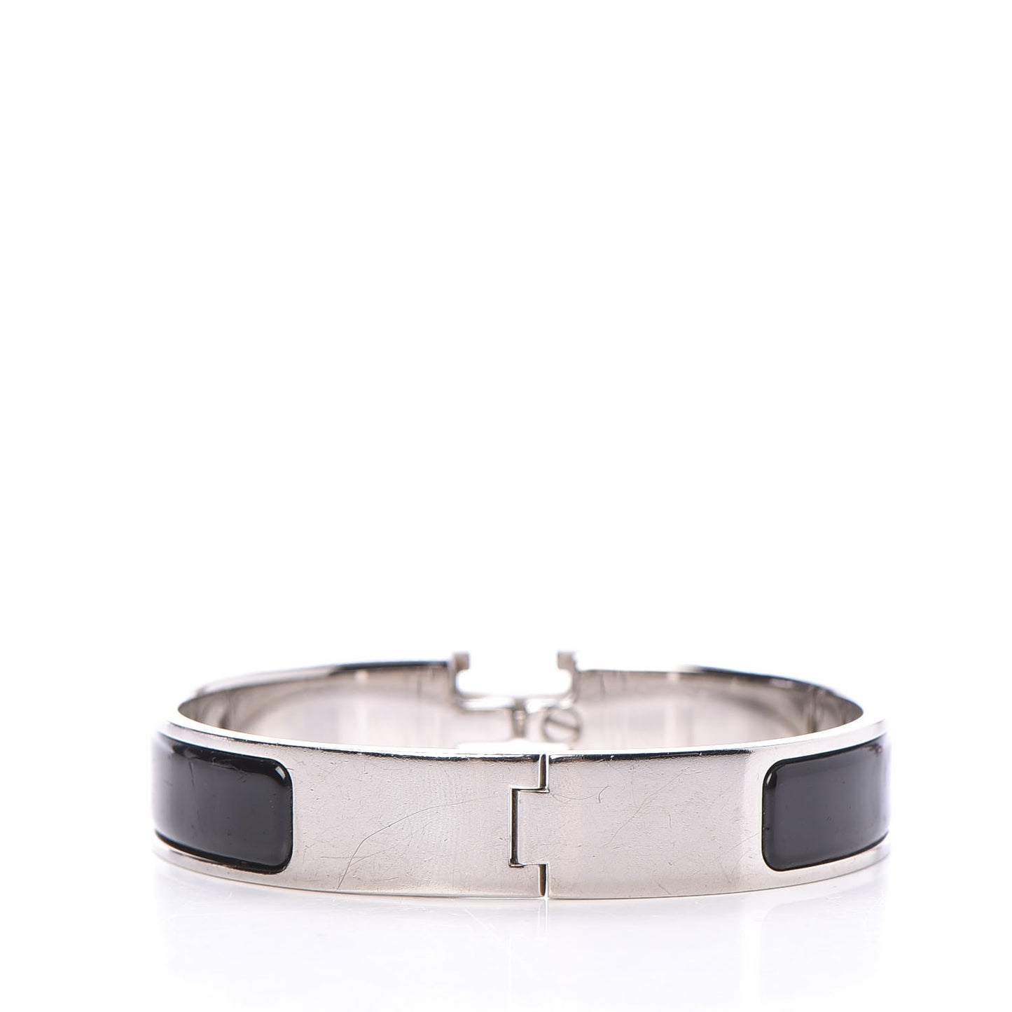 Enamel Narrow Clic Clac H Bracelet PM Black
