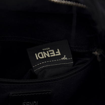 Fendi Nylon Vitello Fox Goat Fur Monster Eyes Backpack Black Multicolor Sky 7 of 11