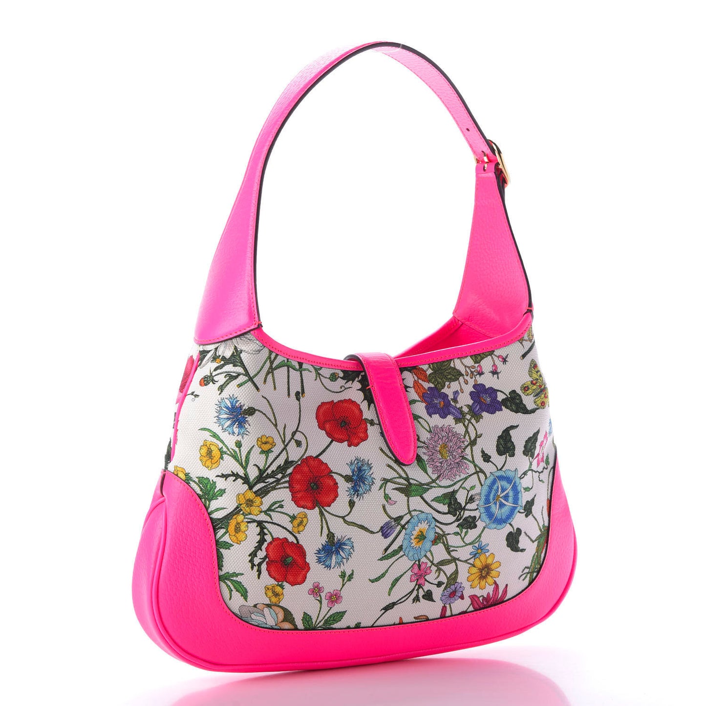 Canvas Flora Medium Jackie Hobo Fuchsia